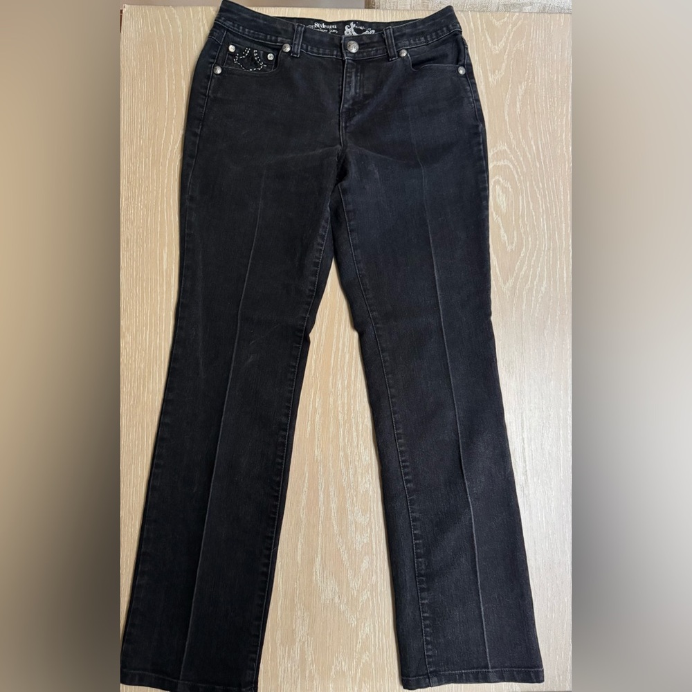 Style & Co. Premium Embellished Straight Leg Jeans